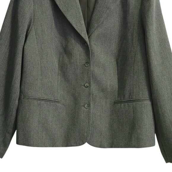Giorgio Sant' Angelo Vintage Olive Green Single Breasted Blazer Sz 18W - Picture 2 of 9